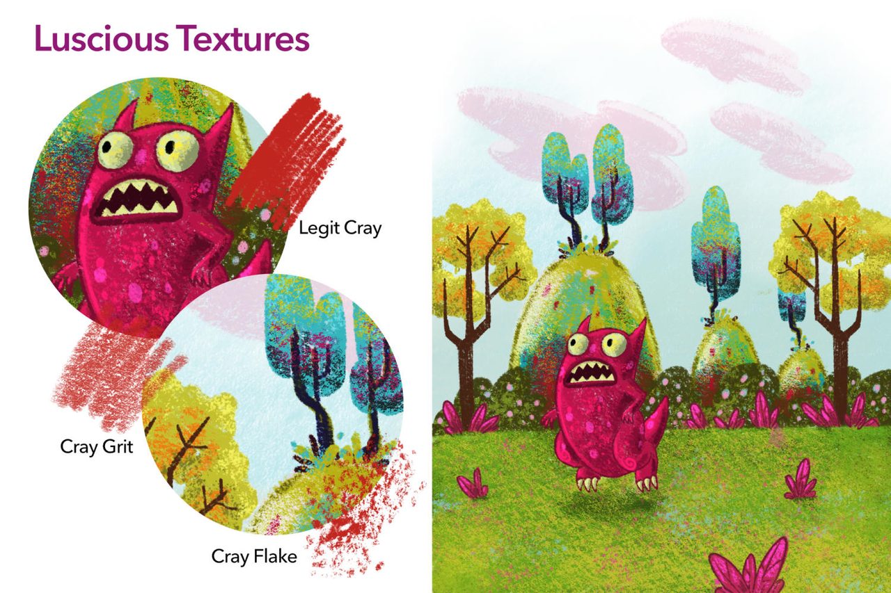 Luscious textures: Legit Cray, Cray Grit and Cray Flake