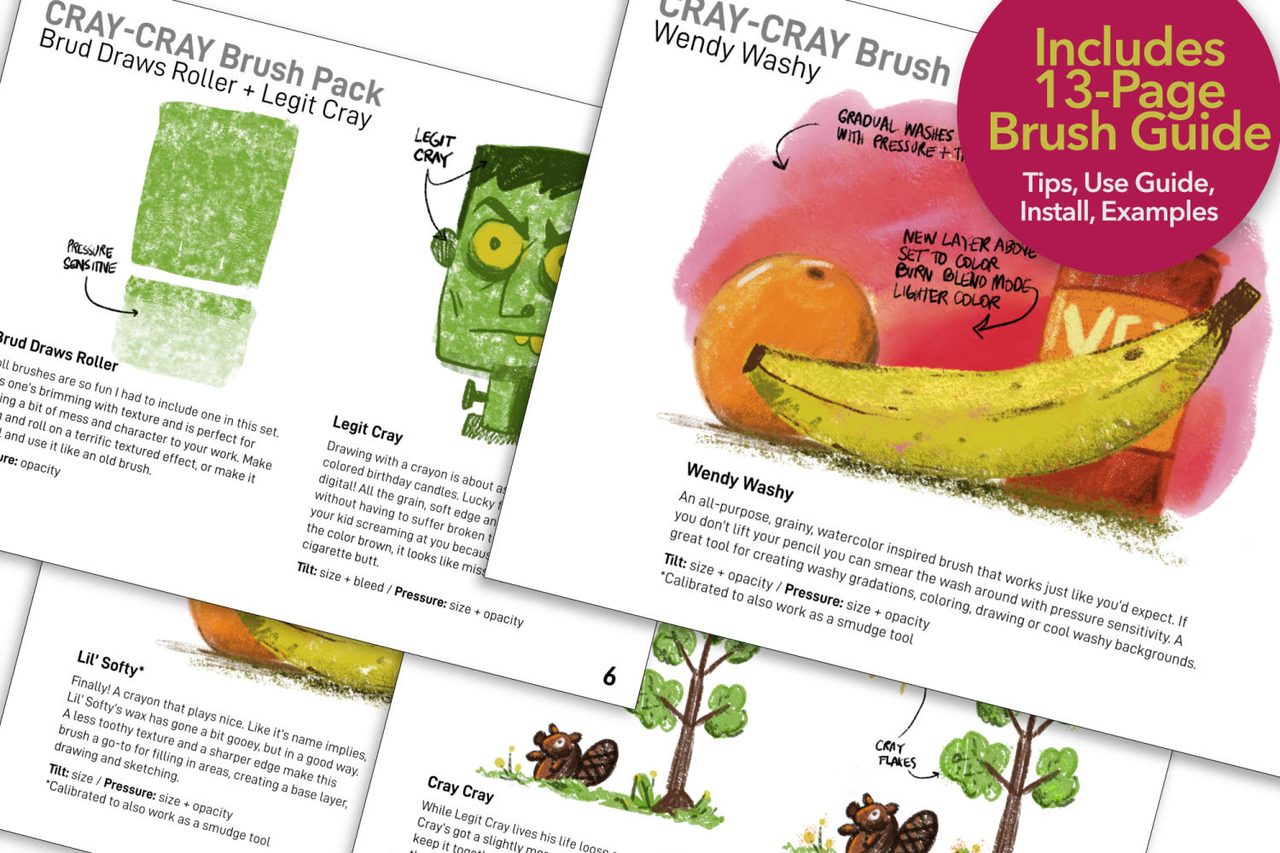 Includes a 13-page brush guide