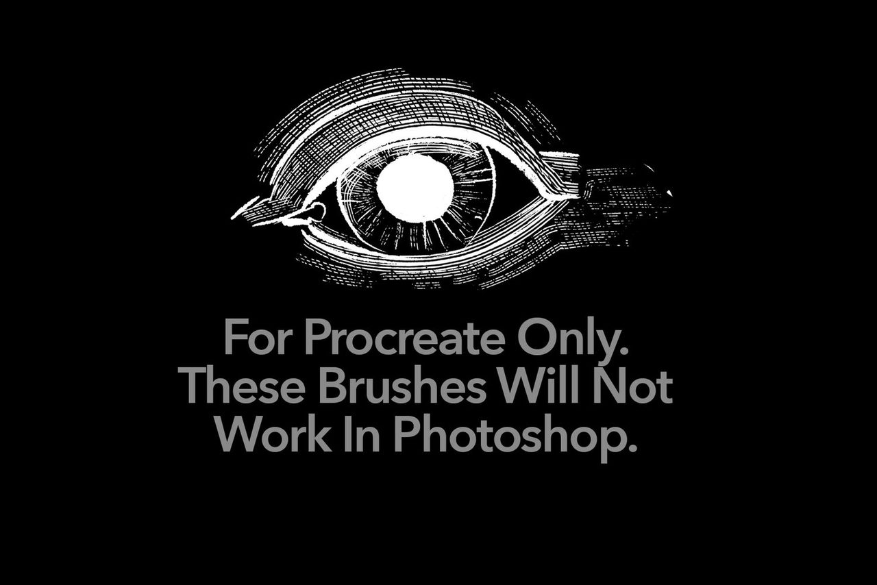 For Procreate only: these brushes will not work in Photoshop